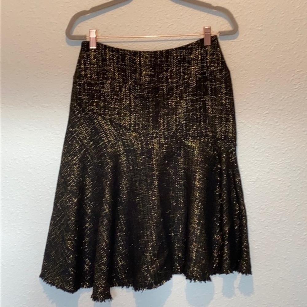 💜💜 Lena Medoyeff Black Silk Skirt Size XS